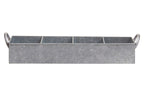 4 Compartment Galvanised Steel Rectangular Tray | Drummond