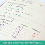 Undated Yearly Productivity Planner - Green