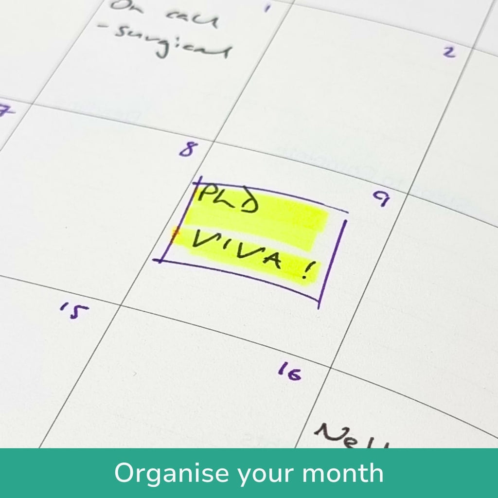 Undated Yearly Productivity Planner - Blue