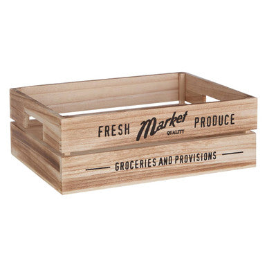 Natural Wood Set of 3 Provision Crates | Naresso