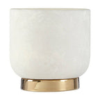 White and Gold Small Ceramic Planter