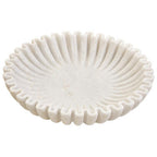 Large White Fluted Marble Bowl | Savio