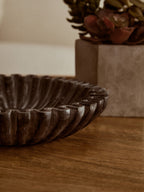 Small Grey Fluted Marble Bowl | Savio