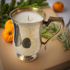 Repurposed Bronze Goblet Candle
