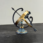 Armillary Small Solid Brass Verdigris Patina Sphere Sundial