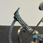 Armillary Small Solid Brass Verdigris Patina Sphere Sundial