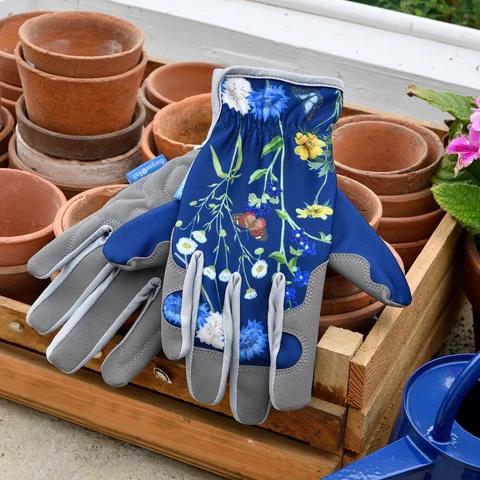 Burgon & Ball RHS British Meadow Gardening Set | Trowel, Fork, Pruner, Gloves