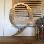 Distressed Gold 5" or 12" Classic Metal Letters, A-Z, 0-9