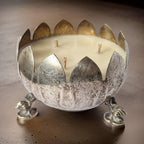 Repurposed Flower Bowl Candle